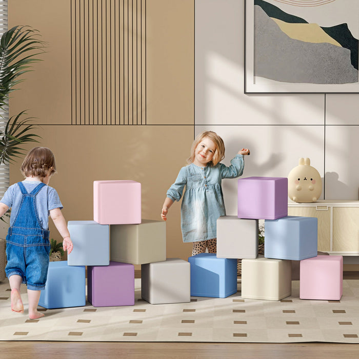 Soozier 12 Piece Foam Blocks, Soft Play Equipment For Kids, Climbing Toys For Toddlers, Safe Play St