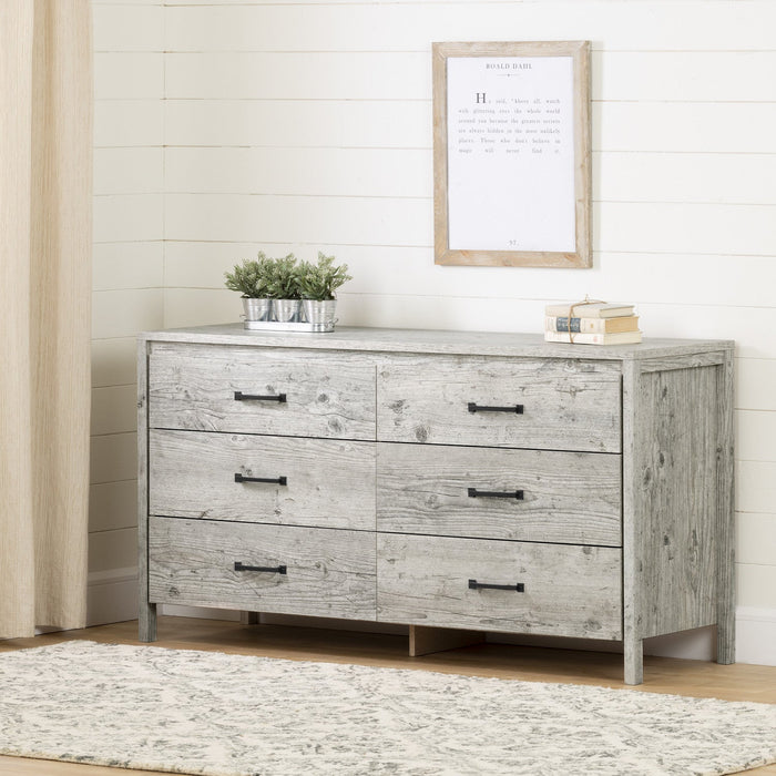 Gravity 6-drawer Dresser - Seaside Pine 