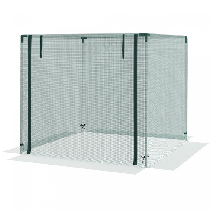 Outsunny 4' X 4' Plant Protection Tent Crop Cage With Door, Green