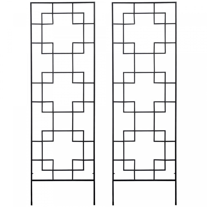 Outsunny 72\" Garden Trellis Pack Of 2, For Roses, Vine, Cucumber, Clematis