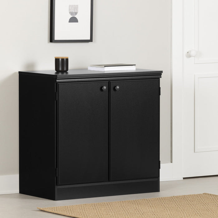 Morgan Small 2-door Storage Cabinet - Pure Black 