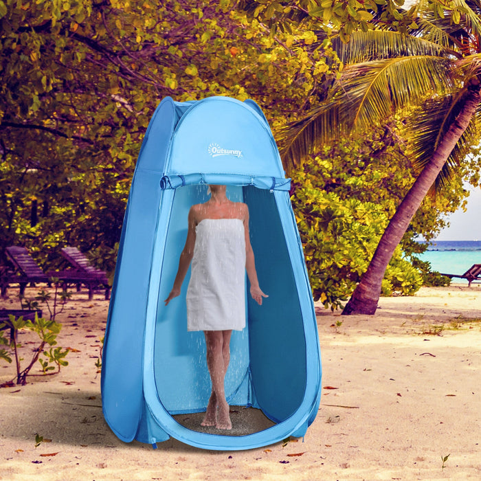 Outsunny Pop Up Shower Tent Portable Dressing Changing Room Privacy Shelter Tents For Outdoor Campin