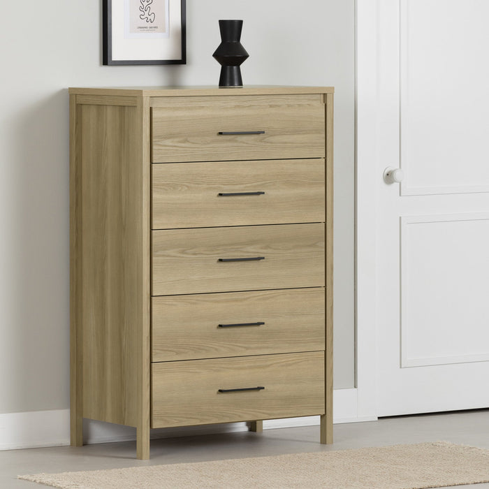 Gravity 5-Drawer Chest - Natural Ash