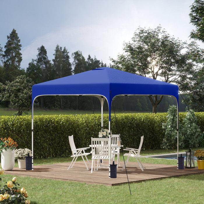 Outsunny 10' X 10' Pop Up Canopy Tent, Instant Sun Shelter, Tents For Parties, Height Adjustable, Wi