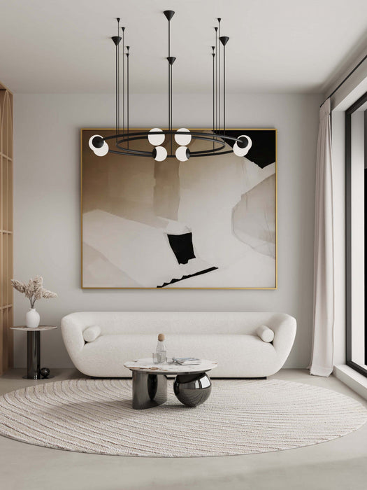 Laurel Modern Glam 2-Piece Coffee Table & End Table Set in Black Coffee Table Set 
