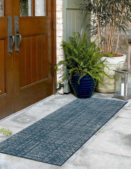 Nayah Contemporary 2'0\" x 10'0\" Runner Rug in Blue Indoor Area Rug 