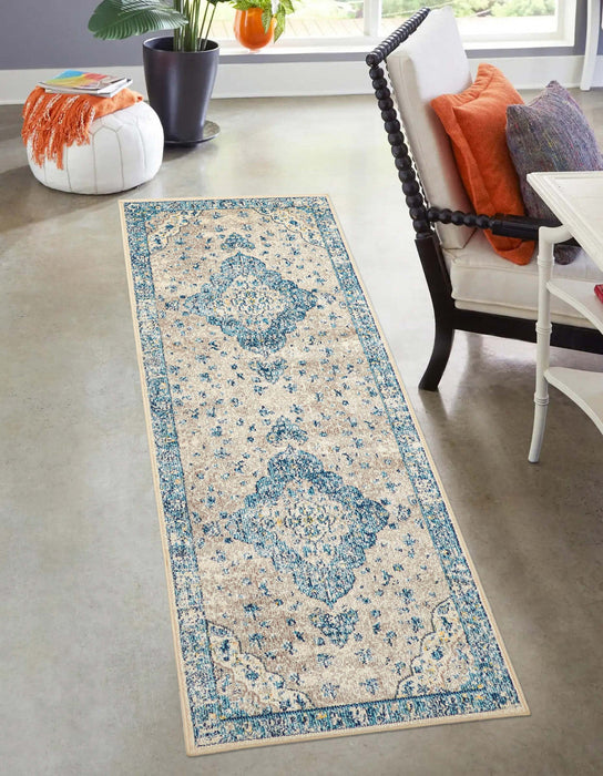 Daria Blue Rug 2'8\" x 8'2\" 