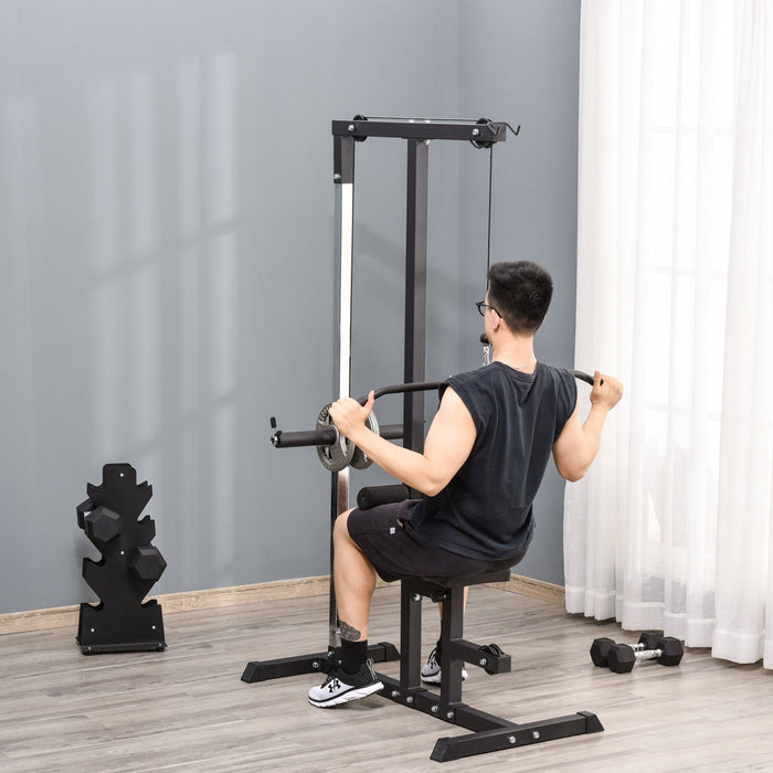 Soozier Exercise Pulldown Weight Machine With 3 Adjustable Cable Positions For Strengthening Many Mu