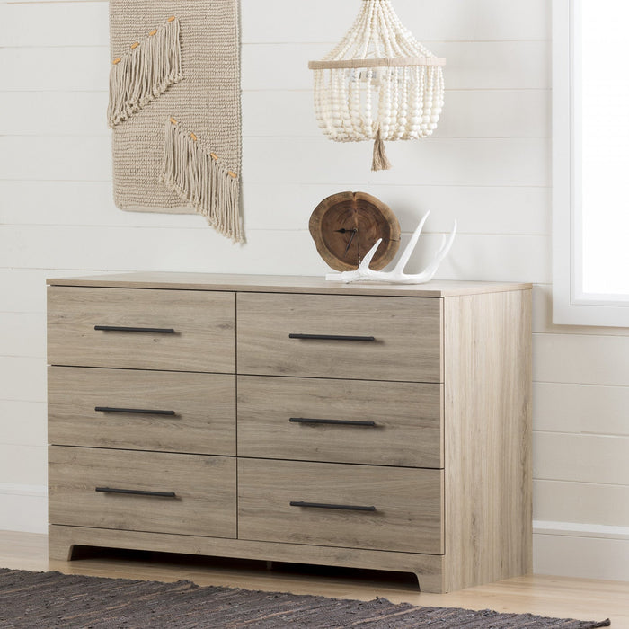 Primo 6-drawer Dresser - Rustic Oak 