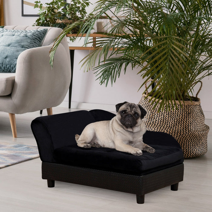 Pawhut Pet Sofa Dog Couch Chaise Lounge Pet Bed With Storage Function Small Sized Dog Various Cat Sp