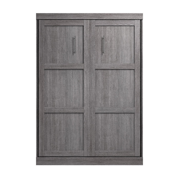 Bestar Pur Full Murphy 59-Inch Wall Bed - Bark Grey