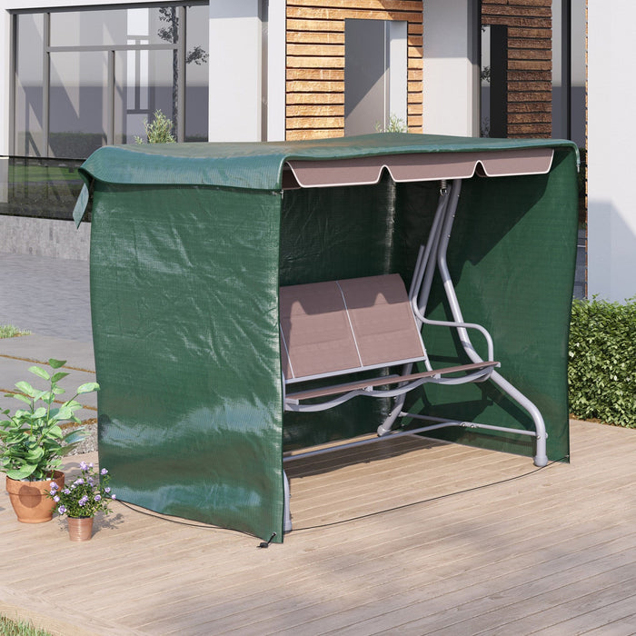 Outsunny 3-seater Patio Swing Cover, Outdoor Garden Furniture Protection Hammock Glider Cover, Water