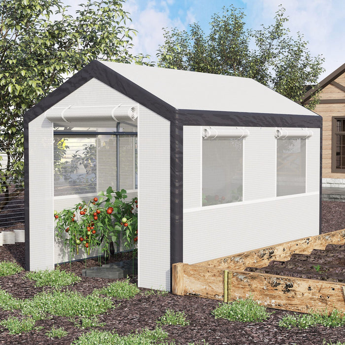 Outsunny 9.8'l X 6.56'w X7.2'h Heavy Duty Walk-in Greenhouse Vegetable Seed Growth Tent Outdoor Plan