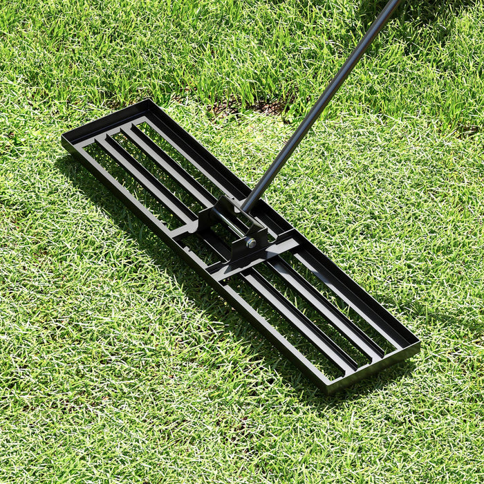 Costway Lawn Leveling Rake 42" X 10" Heavy Duty Level Lawn Tool For Garden Backyard/lawn Black