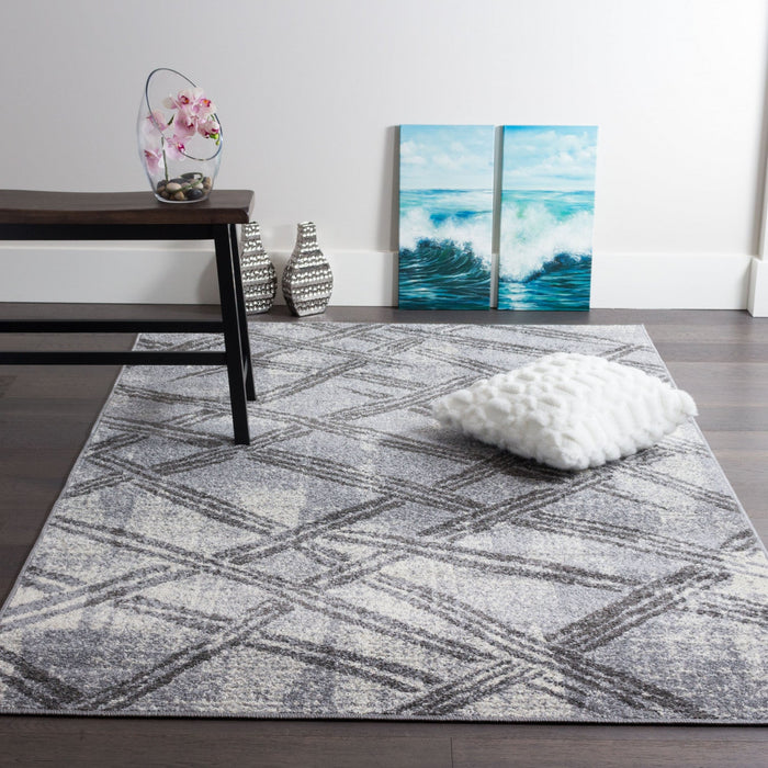 Saveh Brk Lat Grey 3x5 Area Rug