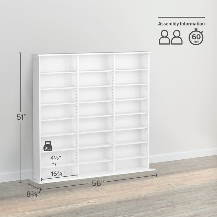 Prepac Simply Modern Buffet Console with 3 Drawers - White