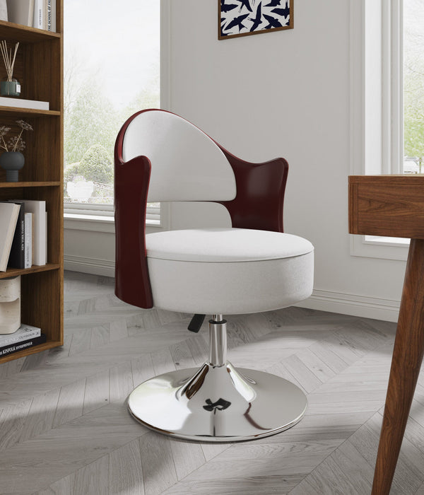 Bopper Modern Vegan Leather Swivel Lounge Chair in White - Set of 2 