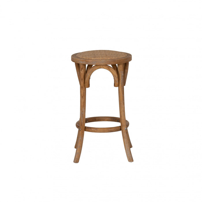 Rae Backless Rattan Counter-Height Stool - Natural