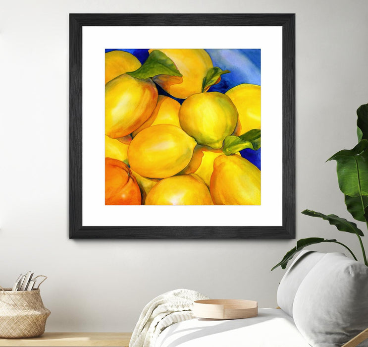 \"Zest For Life\" Matted and Framed Black 36x36 Wall Art