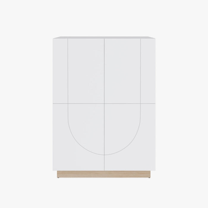 Nordika Nauraa High-Buffet Accent Cabinet - White