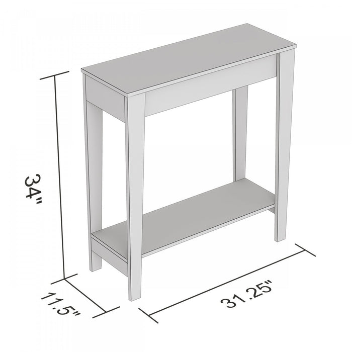 31” Console Table With 1 Shelf - Dark Taupe 