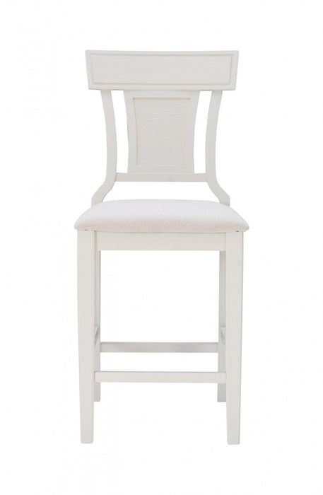 Rylan Fabric Counter-Height Stool - White
