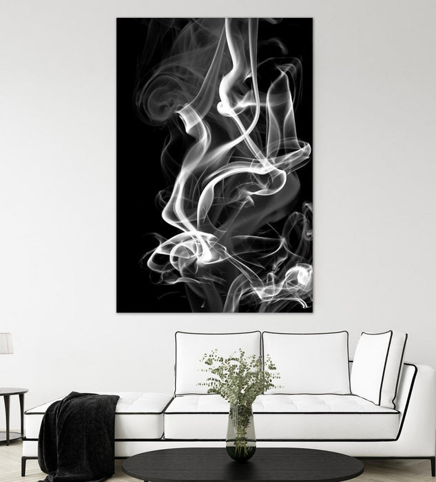 \"Black Smoke Abstract\" Giant Art 72x48 Wall Art