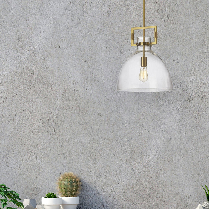 Dainolite Liberty 1 Light Pendant Aged Brass Finish Lamp