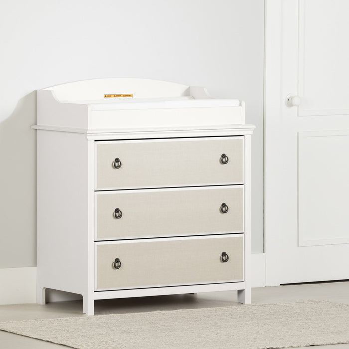 Cotton Candy Changing Table - White Beige