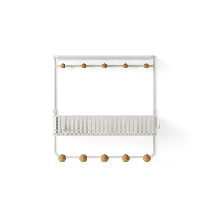Umbra Estique Shelf with Hooks - White