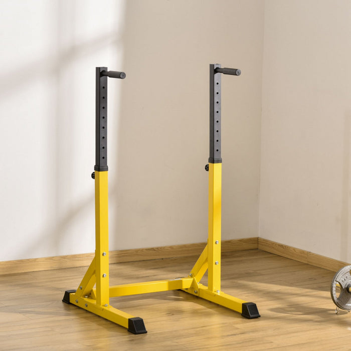 Soozier Dip Station, Body Press Parallel Bar With 10 Adjustable Height, Home Gym Workout Trainer Dip
