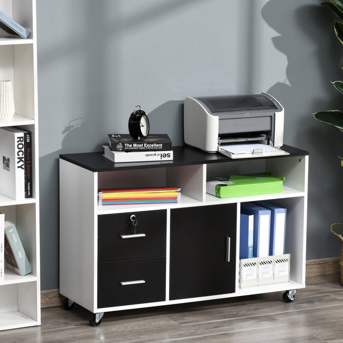 Homcom File Cabinet With 2 Lockable Drawers