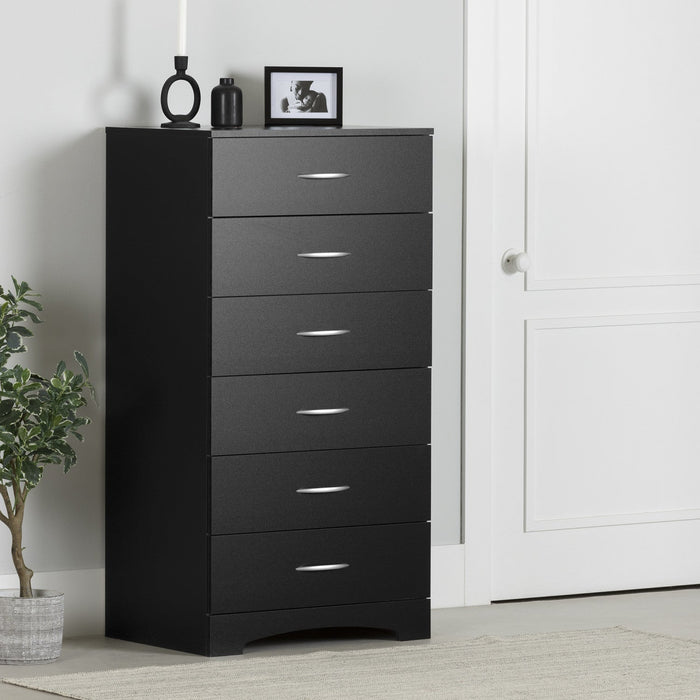Step One 6-drawer Chest - Pure Black 