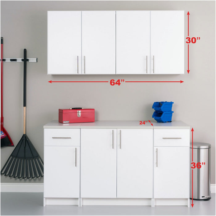Elite 64-inch 5-piece Garage Storage Cabinet Set B - White 
