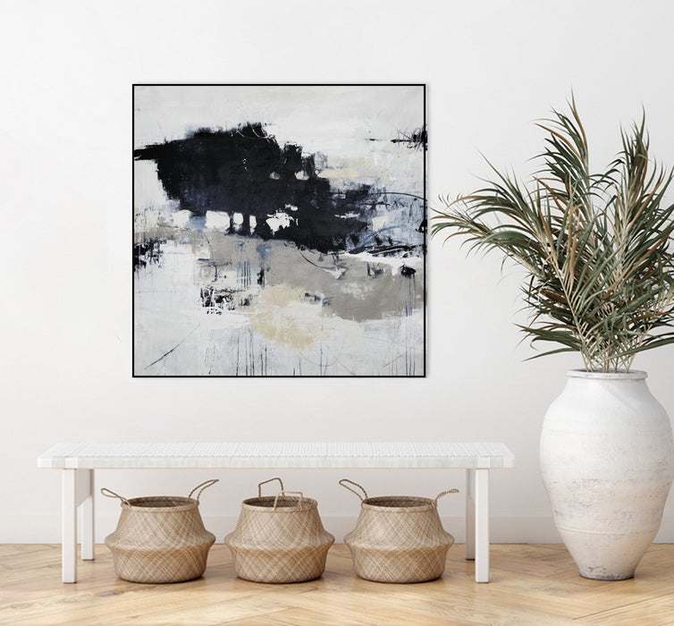 \"Big Bonanza\" Canvas Framed Black 20x20 Wall Art