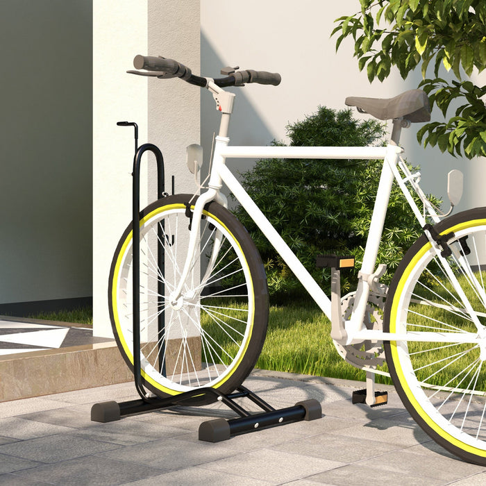 Soozier Vertical & Horizontal Bike Rack Fits 6"-28" And 700c Bikes