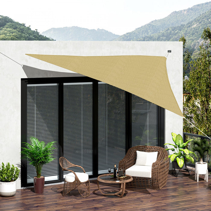 Outsunny Triangle 10' Canopy Sun Sail Shade Garden Cover Uv Protector Outdoor Patio Pelouse Abri Ave