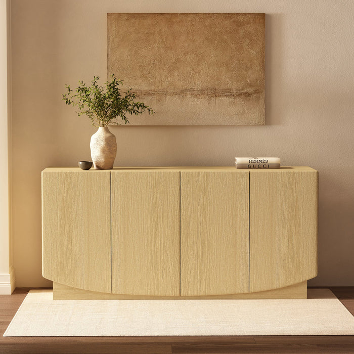 Ardea Contemporary 60\" Sideboard in Natural Oak Buffet 