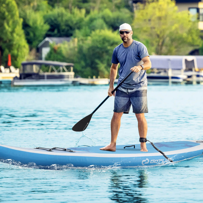 Goplus Small Inflatable Sup Board, Portable Paddle Board With 5d Rings Stand Up Paddle Board For Youth & Adult Blue
