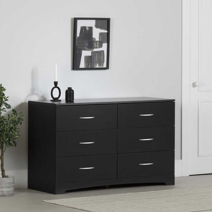 Step One 6-drawer Dresser - Pure Black 