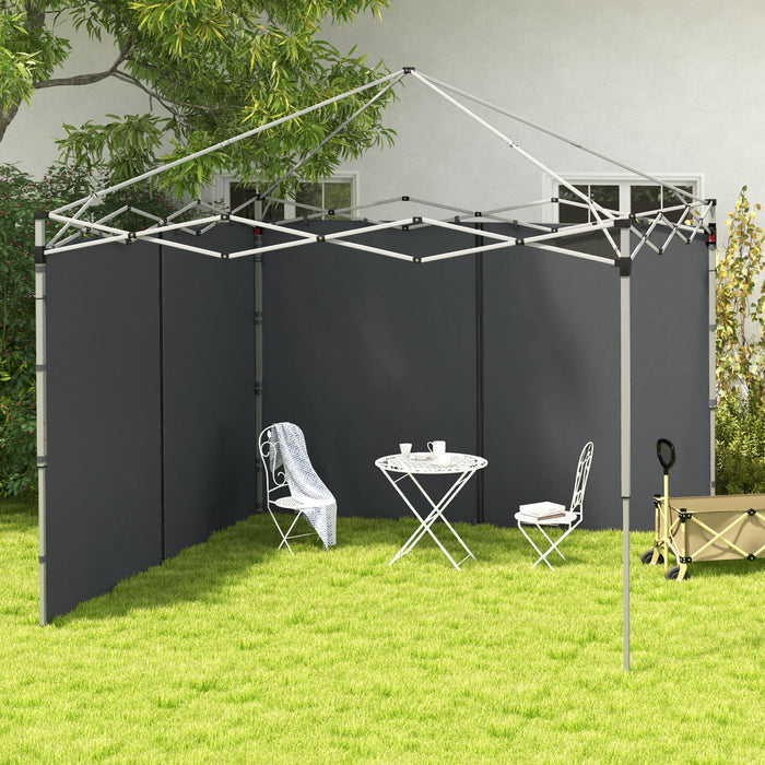 Outsunny 10'x20' Or 10'x10' Pop Up Canopy Side Panels Replacement, Grey