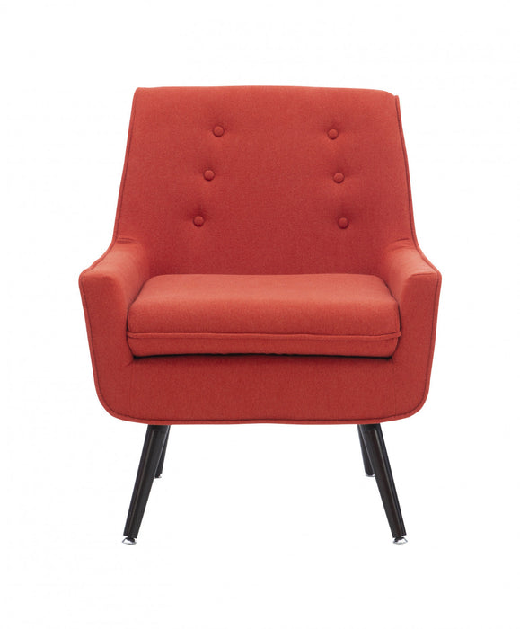 Trellis Pimento Fabric Accent Chair - Red