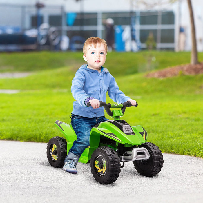 Aosom Kids Atv, 6v Battery Powered Ride-On Electric Car For Kids, Toddler Quad 4 Wheeler With Forwar