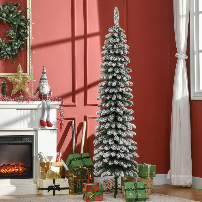 Homcom 6' Artificial Christmas Tree With Realistic Branches Green