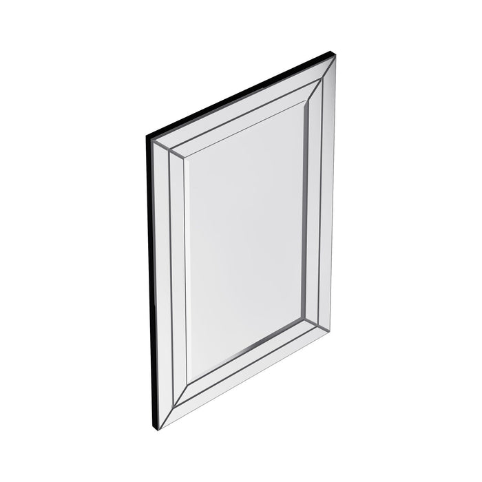 Clamp 24 Inch All-Glass Rectangular Mirror In Chrome 