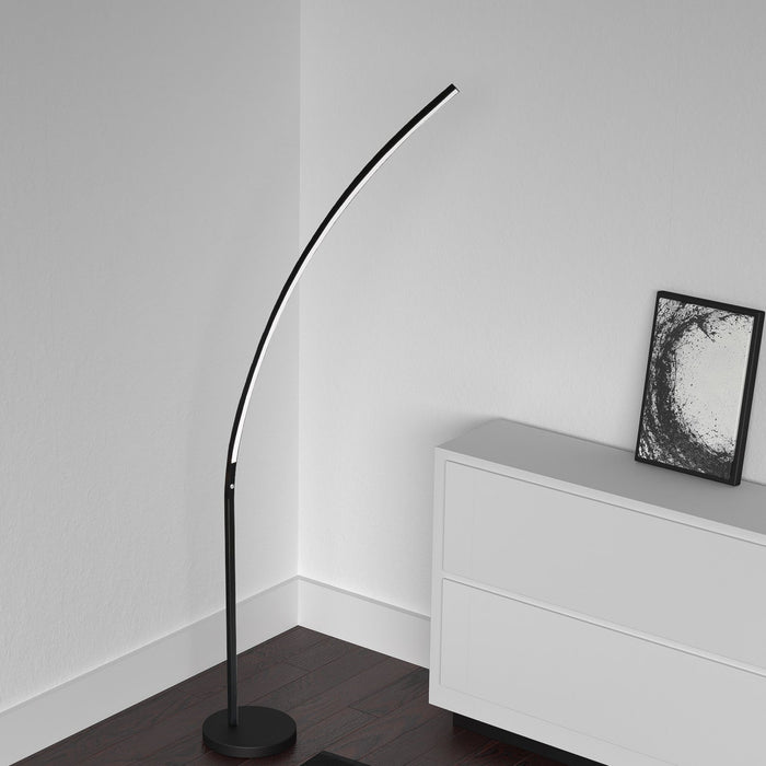Dainolite Gentle Bend LED Floor Lamp 22w Matte Black Finish