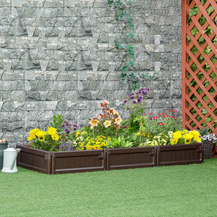 Outsunny 46\" X 46\" Raise Garden Bed Kit, Planter Box Above Ground For Flowers, Herb, Vegetables, Out