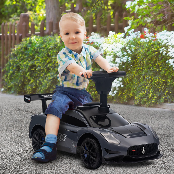 Qaba Maserati Gt2 Licensed Sit To Stand Baby Car, Ride On Toy For Toddlers, Kids Sliding Car Style W