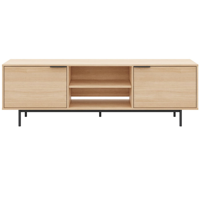 Nordika Hamilton 70\" TV Stand with 2 Storage Cabinets - Natural Blonde Oak 