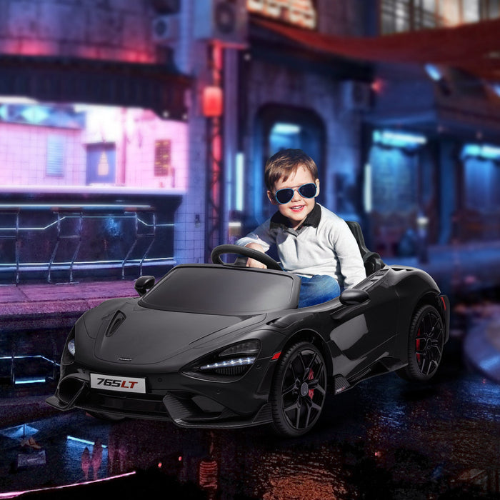 Qaba Mclaren 765lt Licensed 12v Powered Ride-On Car, Battery Powered Kids Electric Car With Scissor 